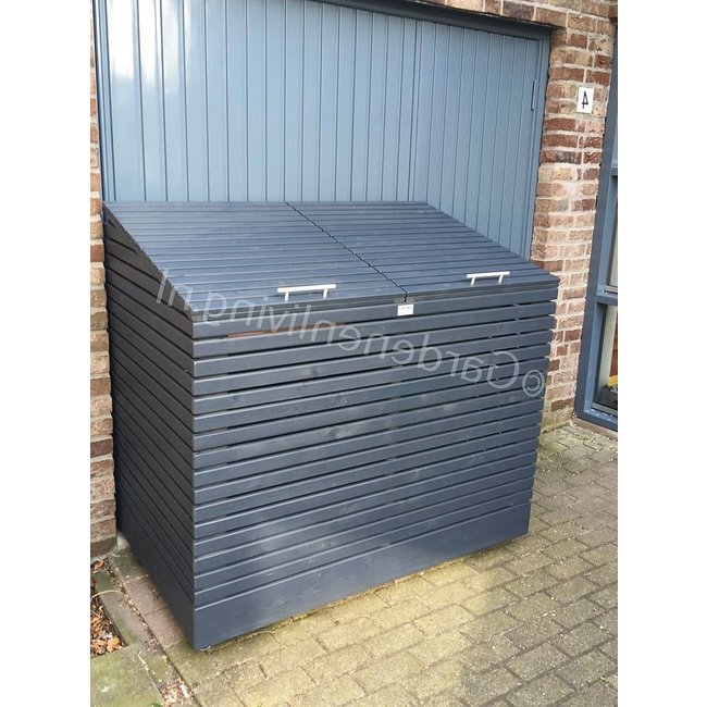 Kliko ombouw systeem | Voor 2 kliko's | Schuin deksel | RAL 7016