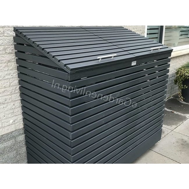 Kliko ombouw systeem | Voor 2 kliko's | Schuin deksel | RAL 7016