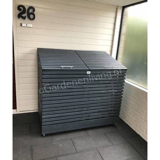 Kliko ombouw systeem | Voor 2 kliko's | Schuin deksel | RAL 7016