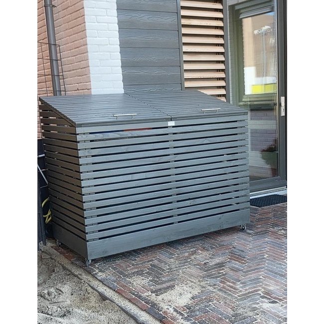 Kliko ombouw systeem | Voor 2 kliko's | Schuin deksel | RAL 7016