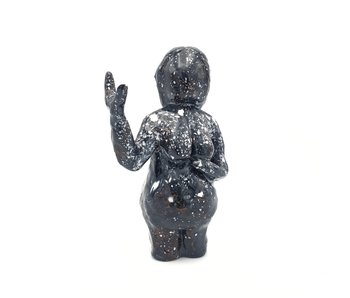 Moedergodin van Geglazuurd Terracotta - Zwart