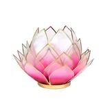 Waxinehouder Lotus - Roze Tweekleur XL
