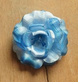 Blauwe corsage