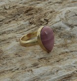 Treasure Rookie Wild drop ring pink opal