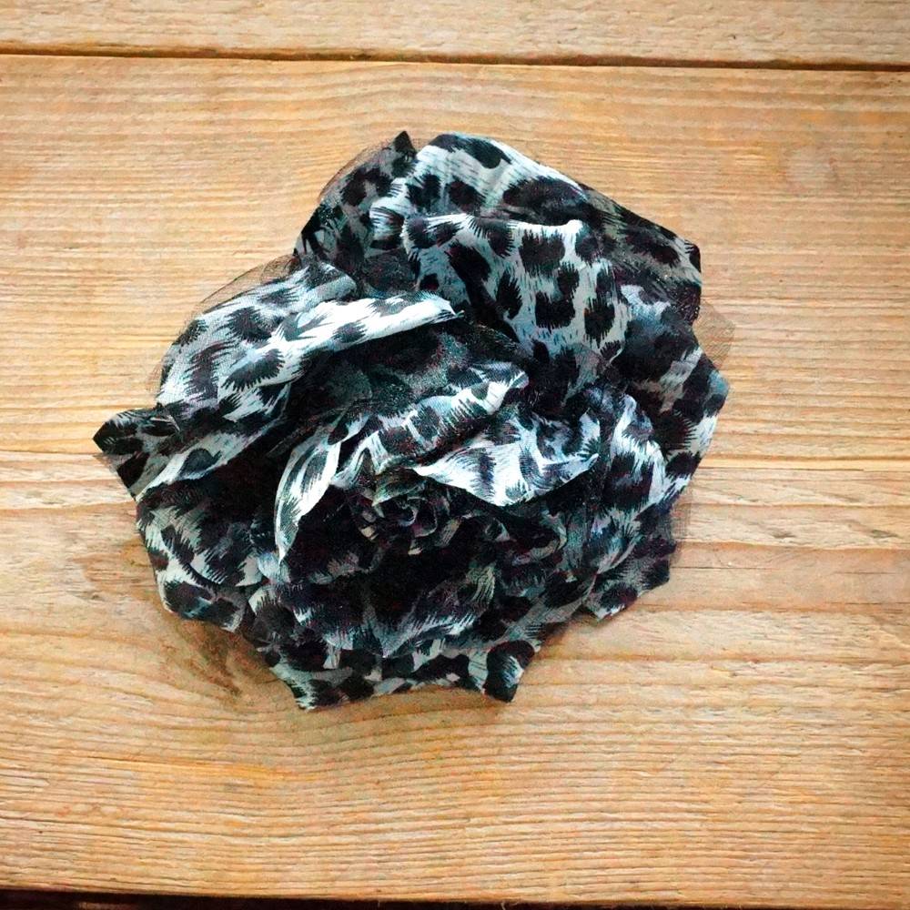 Dierenprint corsage (zwart/wit)