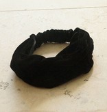 Haarband zwart fluweel