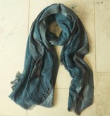 Donkerblauwe sjaal glitter