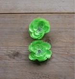 Fel groene bloemetjes (2 stuks)