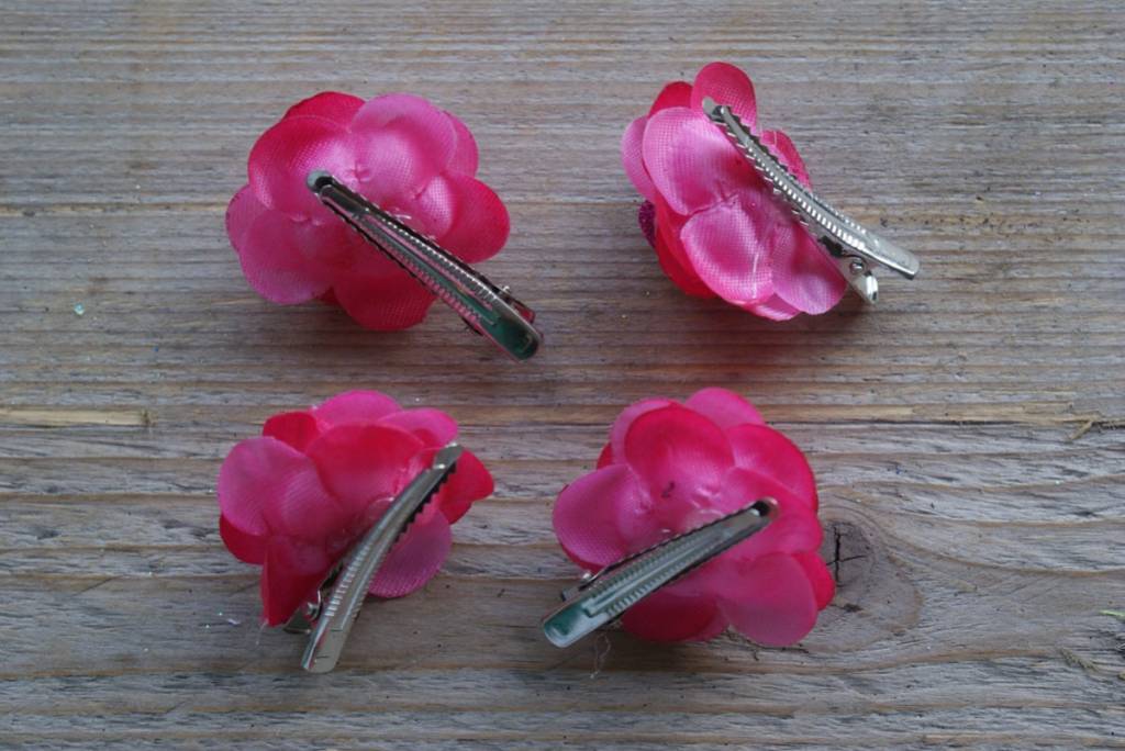 Kleine rose bloemetjes (4 stuks)