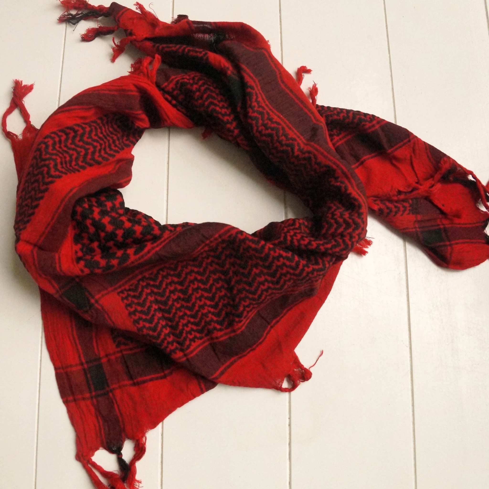 Vierkante sjaal rood