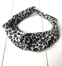 Hoofdband 3-in-1 dierenprint zwart/wit