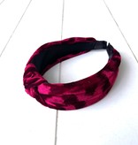 Diadeem bordeaux rood fluweel