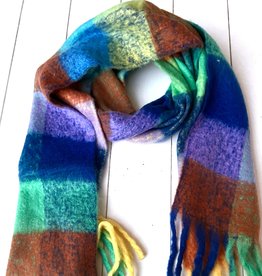 Geblokte sjaal felle kleuren