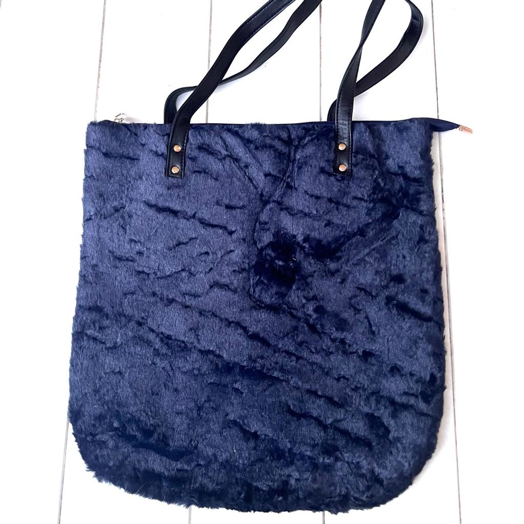 Fluffy tas donker blauw