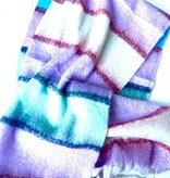 Geblokte sjaal lila/blauw