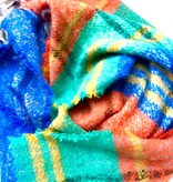 Geblokte sjaal groen/blauw