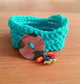 Turquoise wikkelarmband (mama)