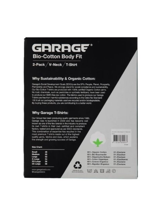 Garage 0222 V neck 2 Pack Bio Cotton