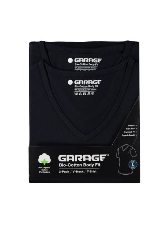 Garage 0222 V neck 2 Pack Bio Cotton