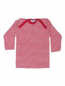 Cosilana Shirt van wol/zijde gestreept - rood