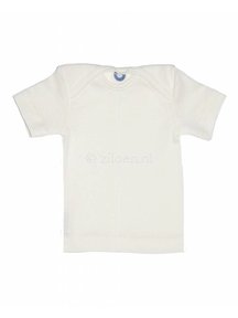 Cosilana Shirt van wol/zijde korte mouw - naturel