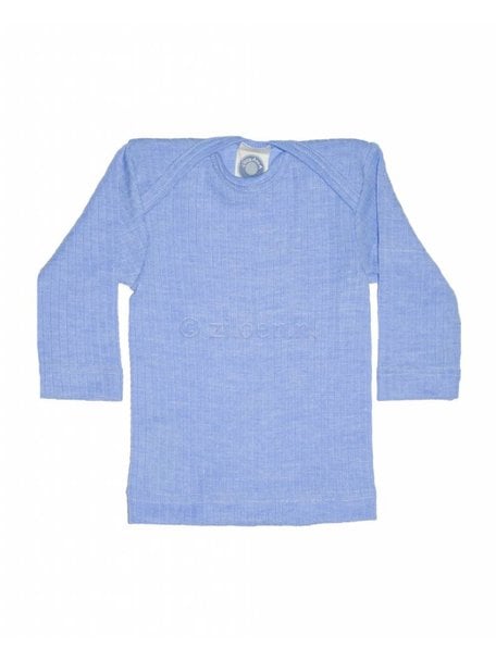 Cosilana Shirt van wol/zijde/katoen - blauw