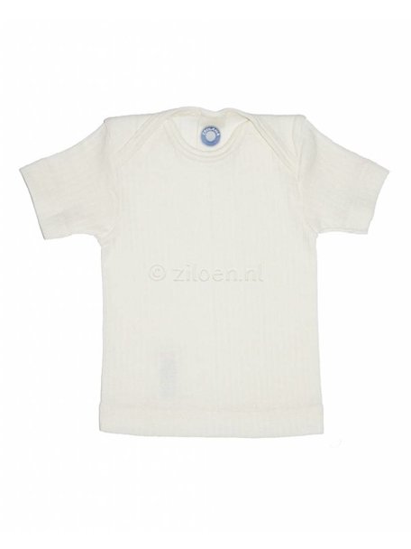 Cosilana Shirt met korte mouwen van wol/zijde/katoen - naturel