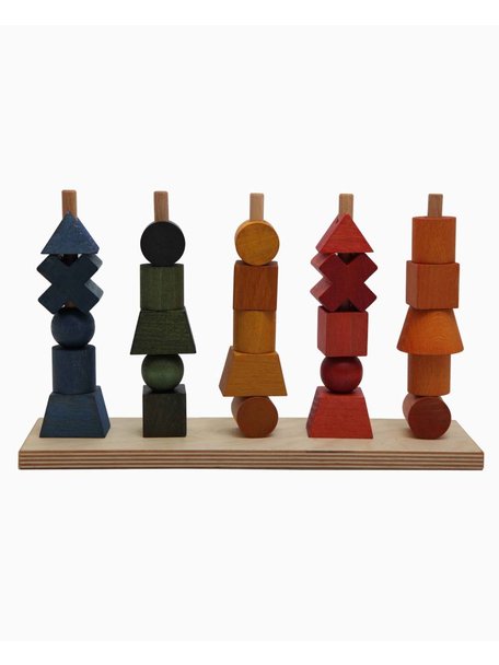 Wooden Story Houten stapelfiguren - regenboog