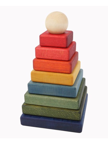 Wooden Story Houten piramide - regenboog