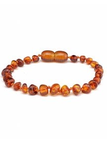 Amber Barnsteen kinder armband 16,5cm - cognac