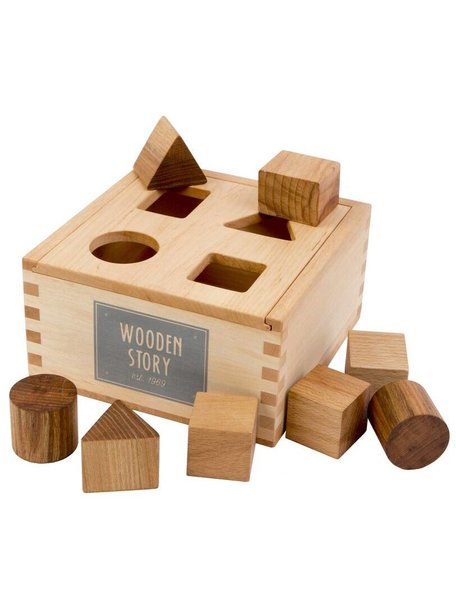 Wooden Story Houten vormenstoof - naturel