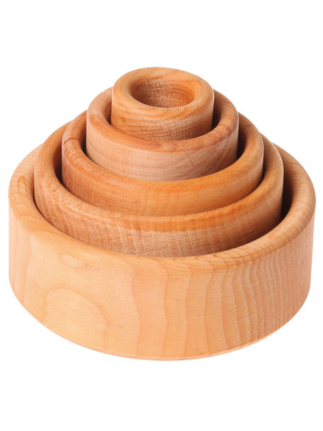 Grimm's Houten bakjes 5-delig - naturel