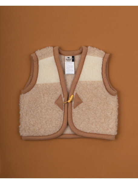 Alwero Kinder hesje van wol pluche - naturel/beige