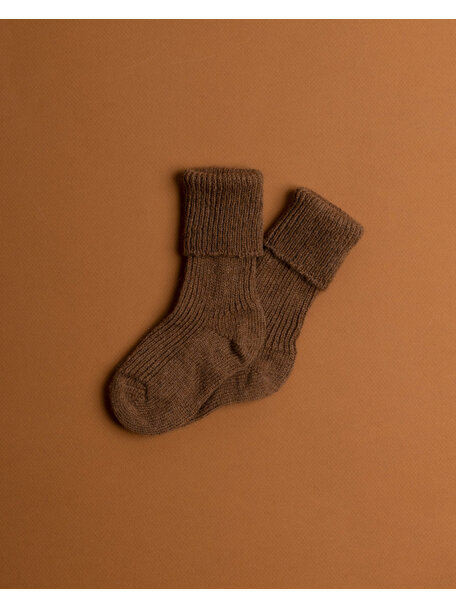 Hirsch Natur Wollen sokken van kameel haar