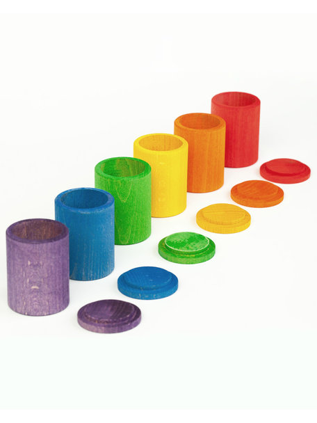 Grapat Bakjes met deksel - regenboog