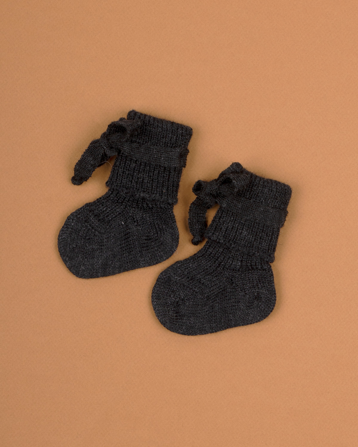 Hirsch Natur wollen sokjes maat 3-6 maanden kleur antraciet