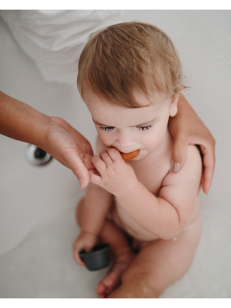 Mushie Babytandenborstel - clay/shifting sand  - 2 stuks