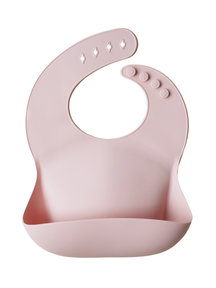 Mushie Siliconen bib slabbetje - blush