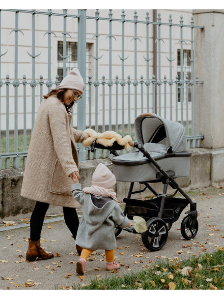 Naturkind Kinderwagen Lux Evo mottled grey - basis model inclusief reiswieg