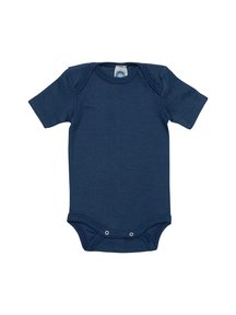 Cosilana Romper met korte mouwen van wol/zijde - blauw