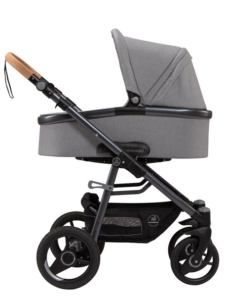 Naturkind Kinderwagen Lux Evo mottled grey - basis model inclusief reiswieg