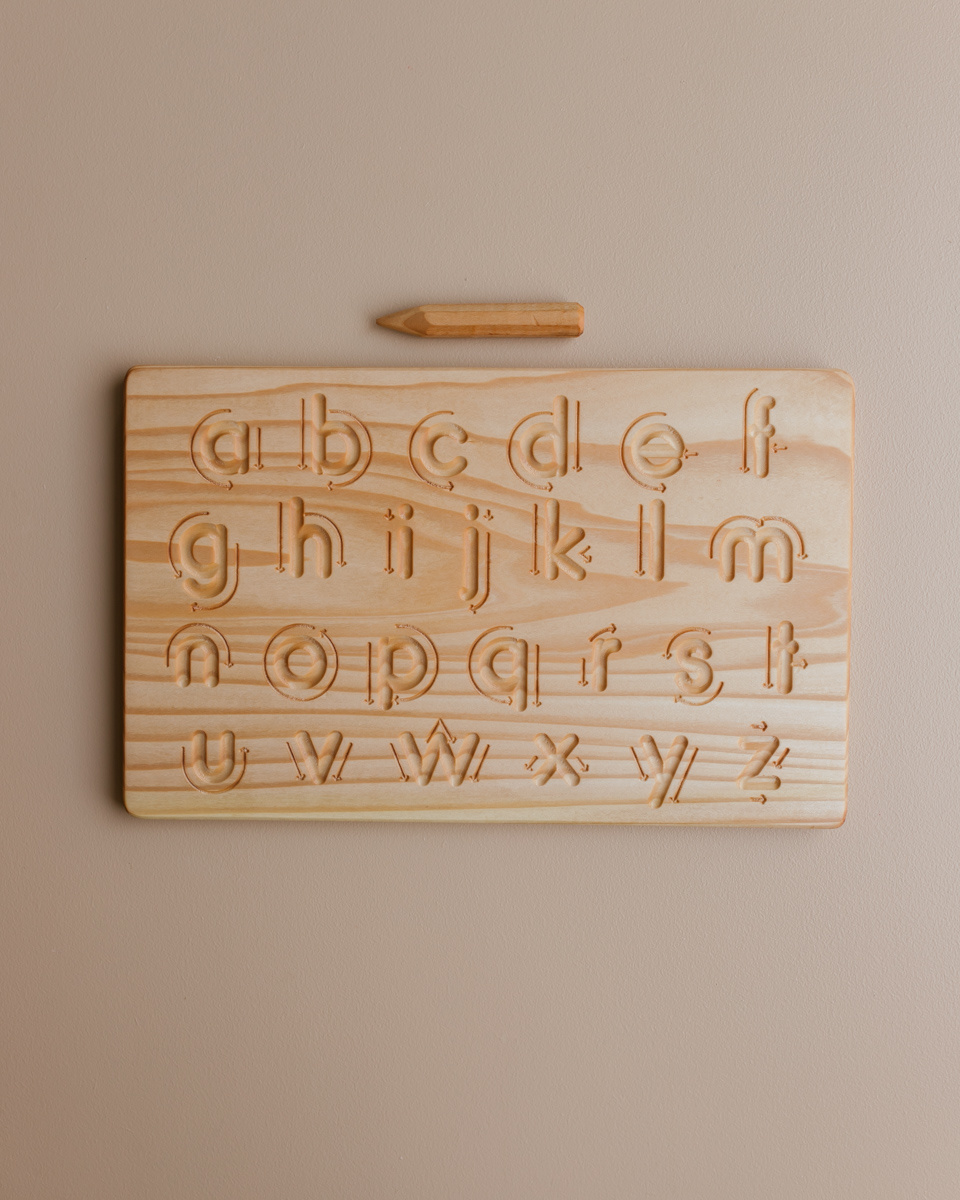 Houten alfabet traceerbord - kleine Ziloen - Ziloen
