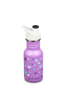 Klean Kanteen Kid Sport fles 355 ml - hartjes