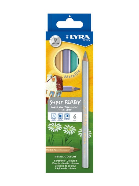 Lyra Potloden super ferby metallic - 6 stuks