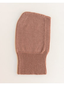 Hvid Balaclava van merino wol Eddy - terracotta