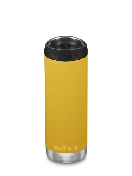 Klean Kanteen TKWide thermosfles met koffiedop 473 ml - geel