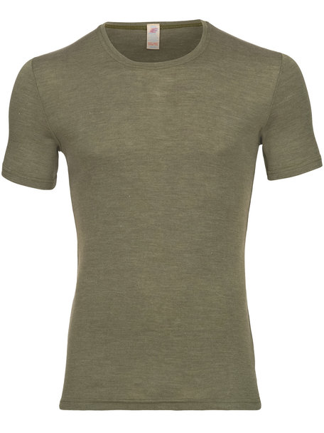 Engel Natur Herenshirt wol/zijde - olive