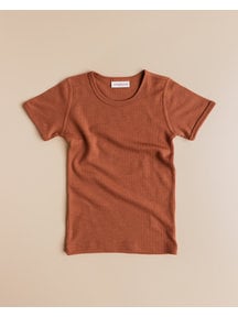 Unaduna Shirt short sleeves - umber