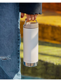 Klean Kanteen TKWide thermosfles met koffiedop 473 ml - wit