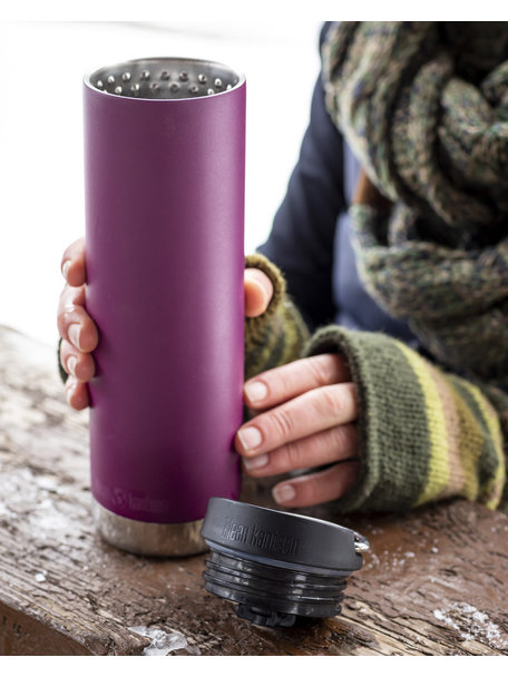 Klean Kanteen TKWide thermosfles met koffiedop 592 ml - wit